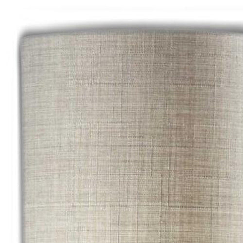 NovaMod 69.75" Black & Brass Floor Lamp with Natural Cylinder Shade