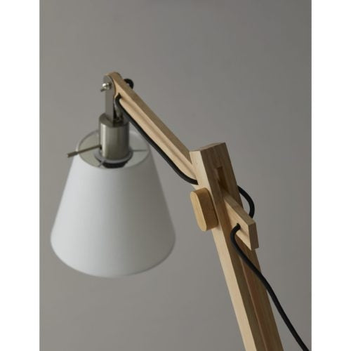 AxisBeam 61" Adjustable Wood & Steel Arm Floor Lamp