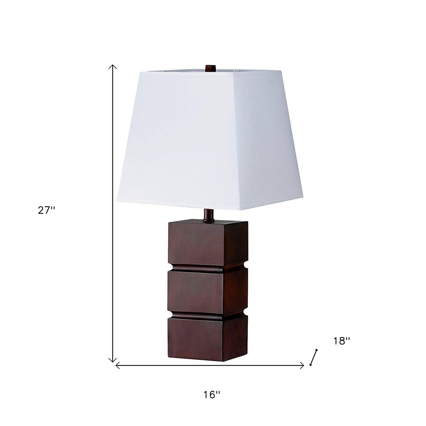 ElmGlow 27" Brown Table Lamp