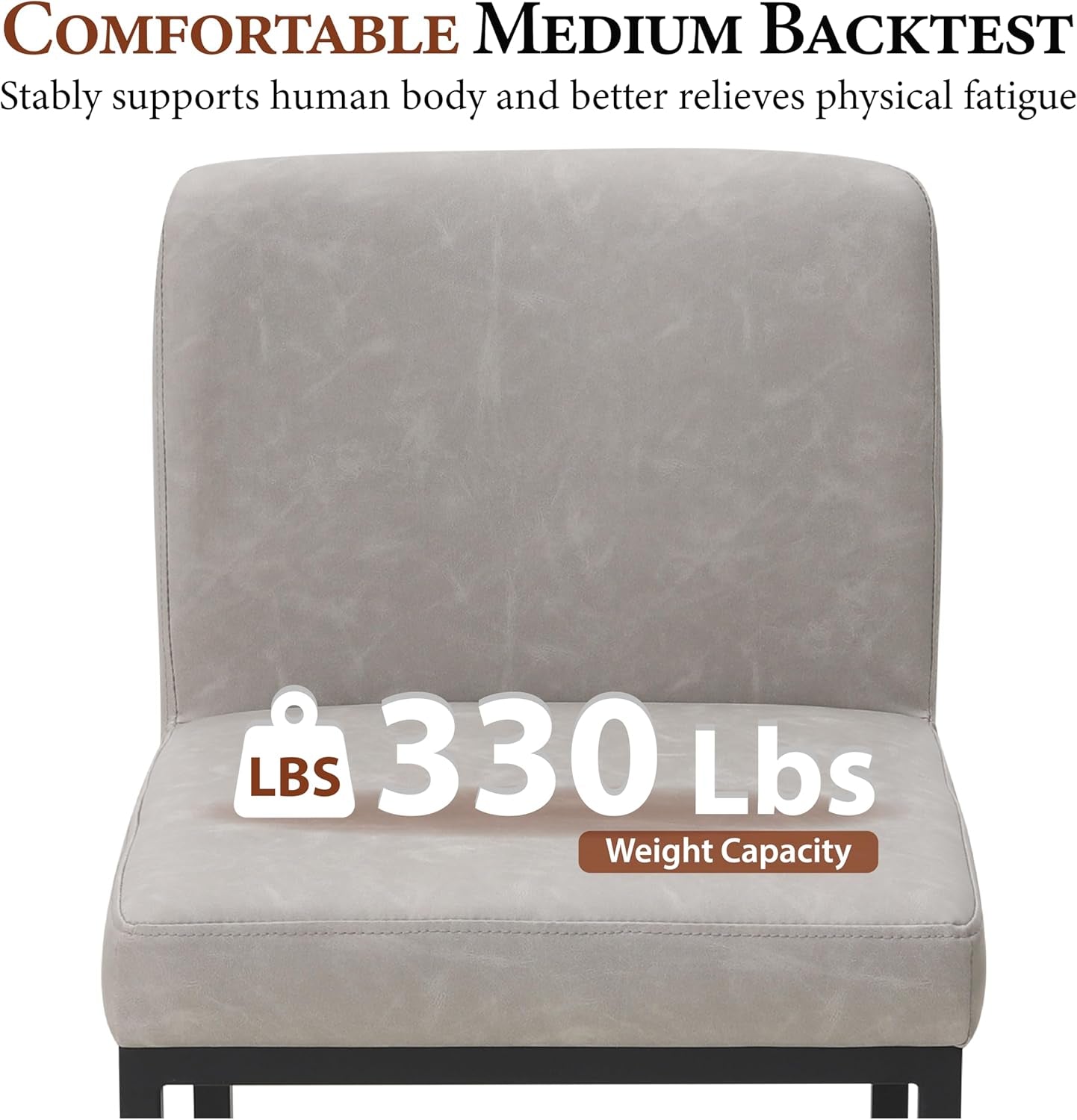 VertaSet 37" Modern Faux Leather Counter Height Bar Stools – Set of 4