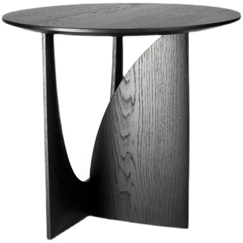 Modern Round Wooden Coffee Table – Minimalist European & American Style