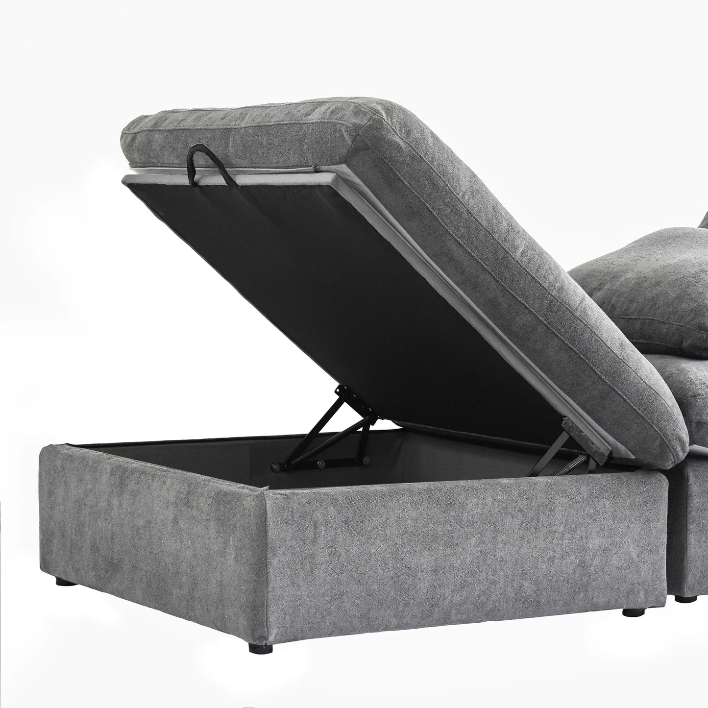 Sdorens Oversized Down-Filled Modular Sectional Sofa – 5-Seater L-Shaped Couch with Storage Ottoman and Reversible Chaise