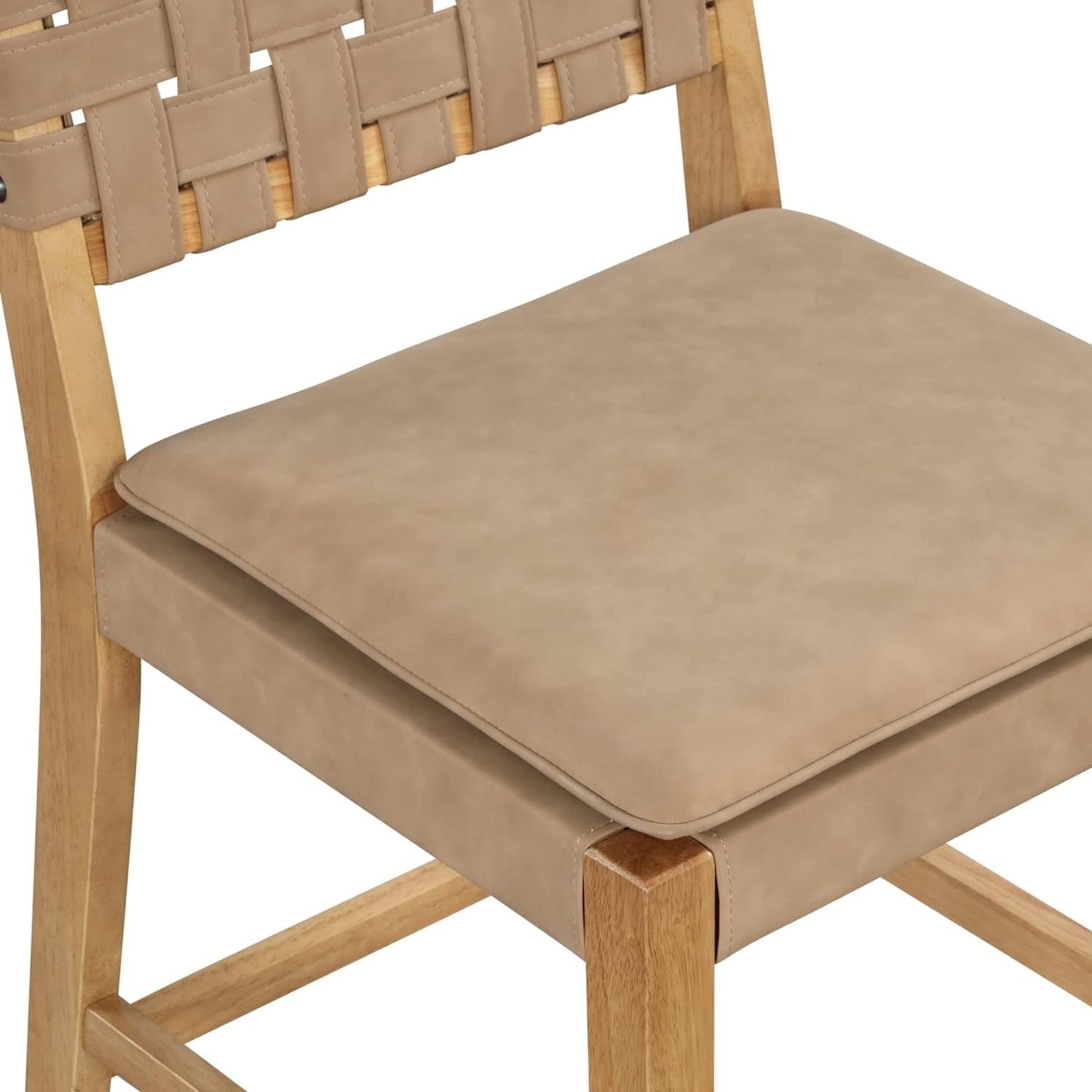 Cohen 26" Mid-Century Leather Bar Stool with Footrest
