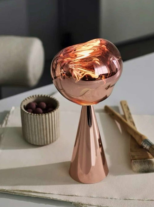 LumoDrop Dimmable Portable Modern Table Lamp – Sculptural Glow, Rechargeable Convenience