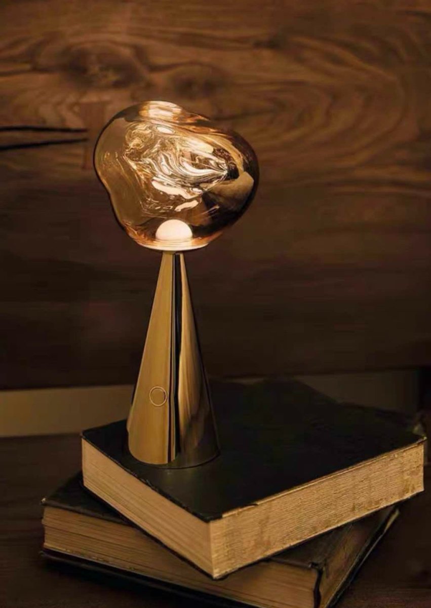 LumoDrop Dimmable Portable Modern Table Lamp – Sculptural Glow, Rechargeable Convenience