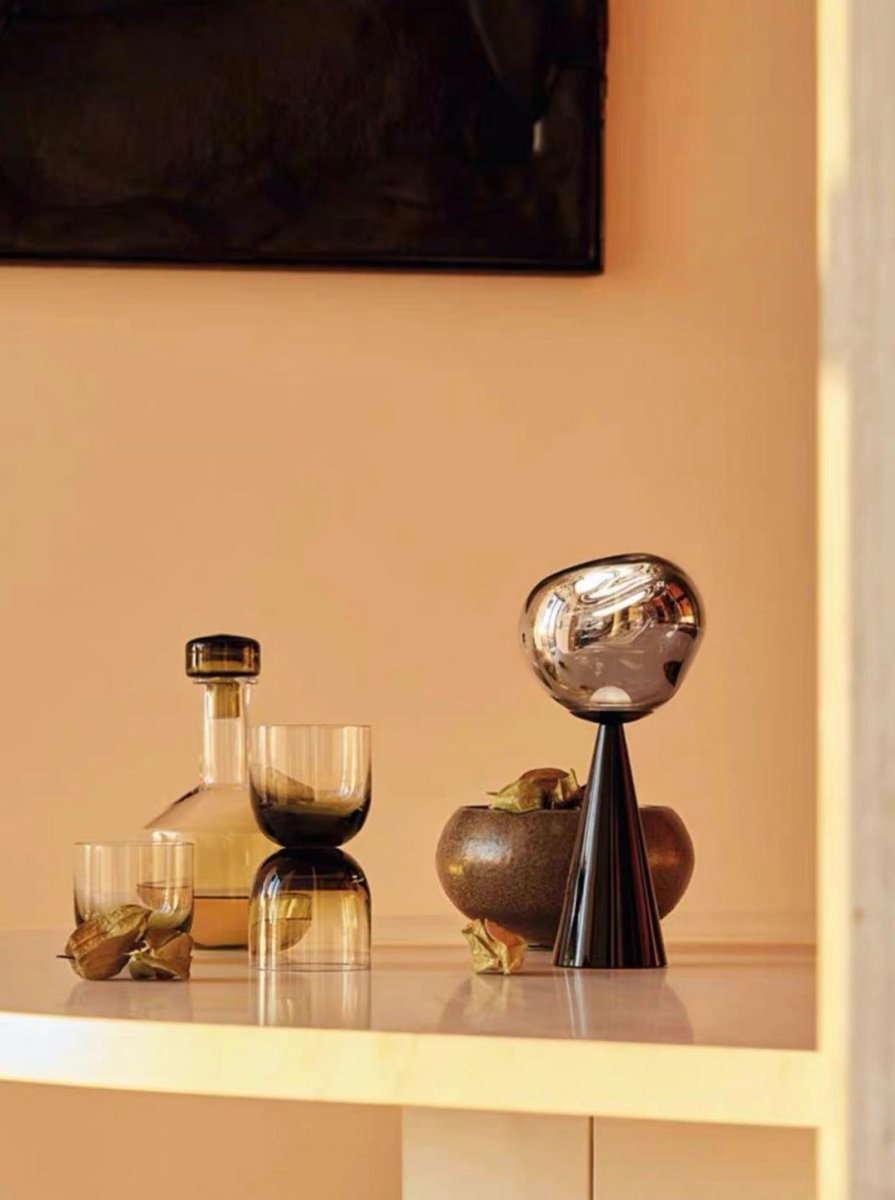 LumoDrop Dimmable Portable Modern Table Lamp – Sculptural Glow, Rechargeable Convenience