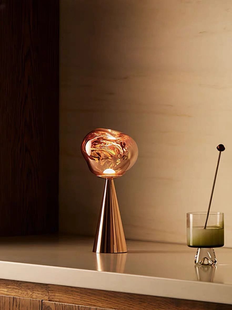 LumoDrop Dimmable Portable Modern Table Lamp – Sculptural Glow, Rechargeable Convenience