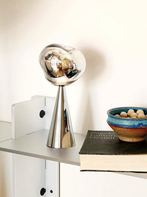 LumoDrop Dimmable Portable Modern Table Lamp – Sculptural Glow, Rechargeable Convenience