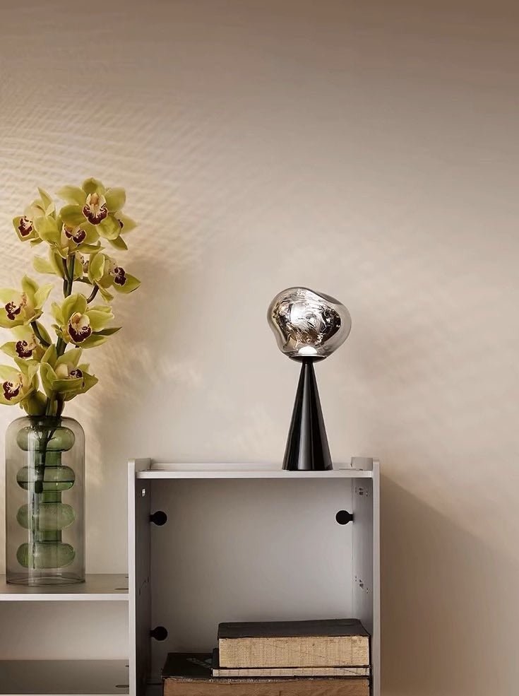 LumoDrop Dimmable Portable Modern Table Lamp – Sculptural Glow, Rechargeable Convenience