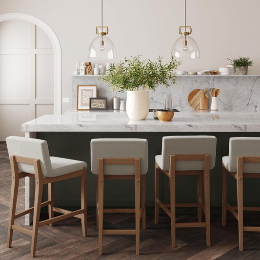 Gracie 26" Modern Rustic Counter Height Bar Stools – Set of 4
