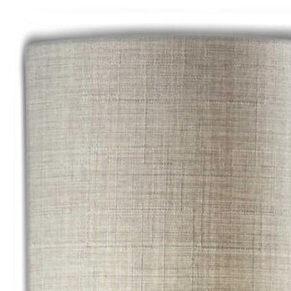 NovaMod 69.75" Black & Brass Floor Lamp with Natural Cylinder Shade