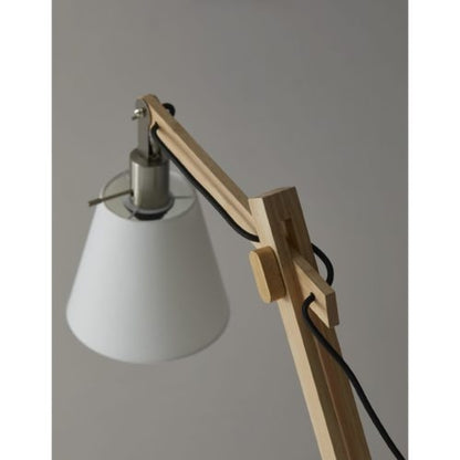 AxisBeam 61" Adjustable Wood & Steel Arm Floor Lamp