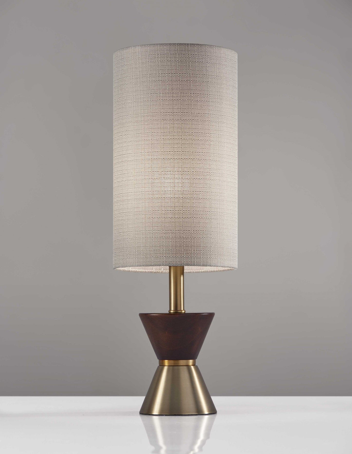 FormaLite 23" Brass & Walnut Diabolo Table Lantern