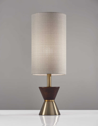 FormaLite 23" Brass & Walnut Diabolo Table Lantern