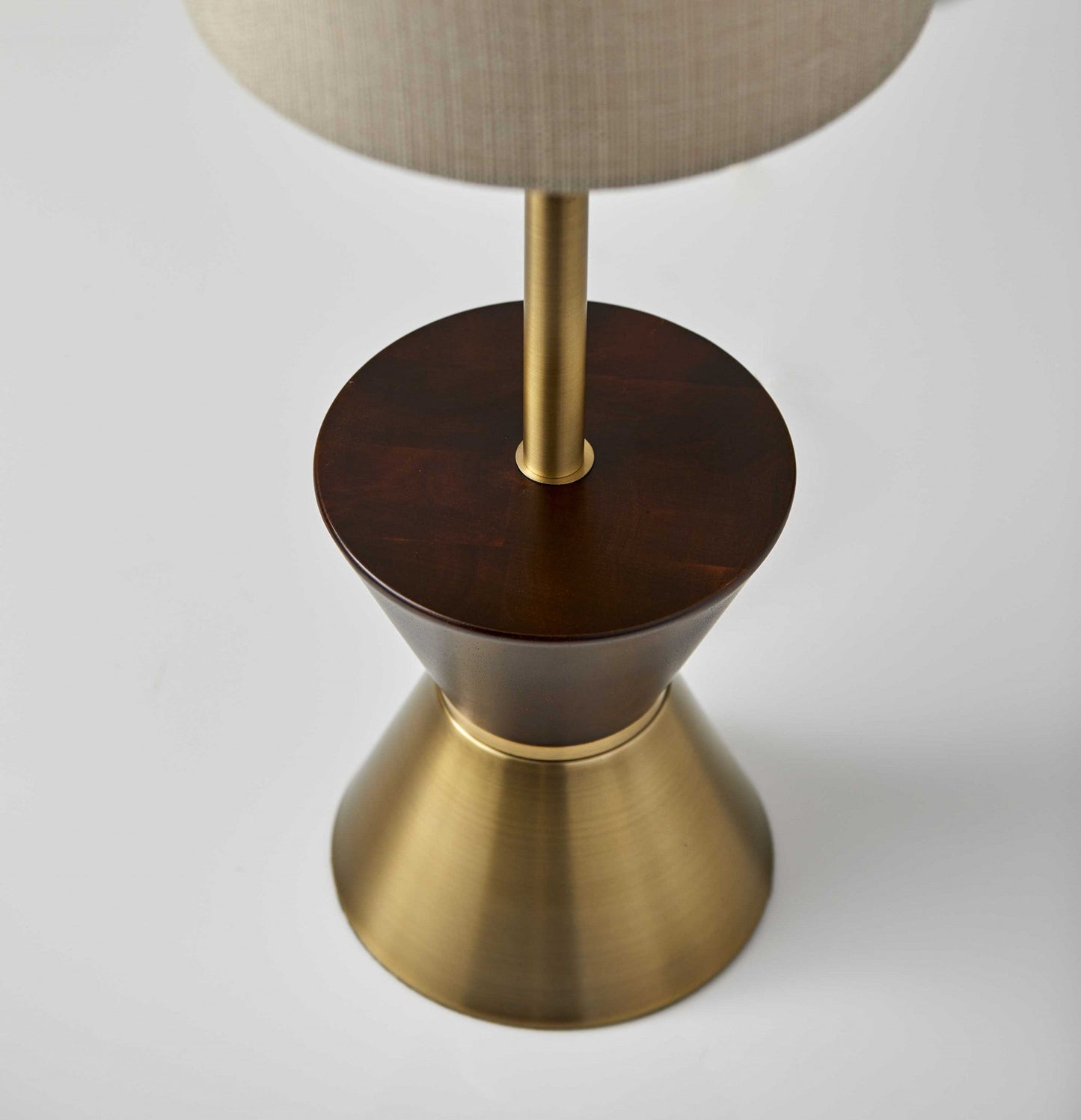 FormaLite 23" Brass & Walnut Diabolo Table Lantern