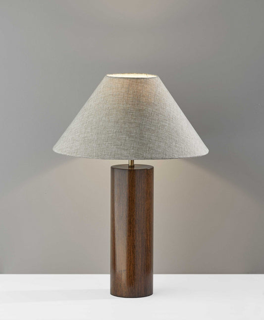 HavenCone 26" Natural Solid Wood Table Lamp