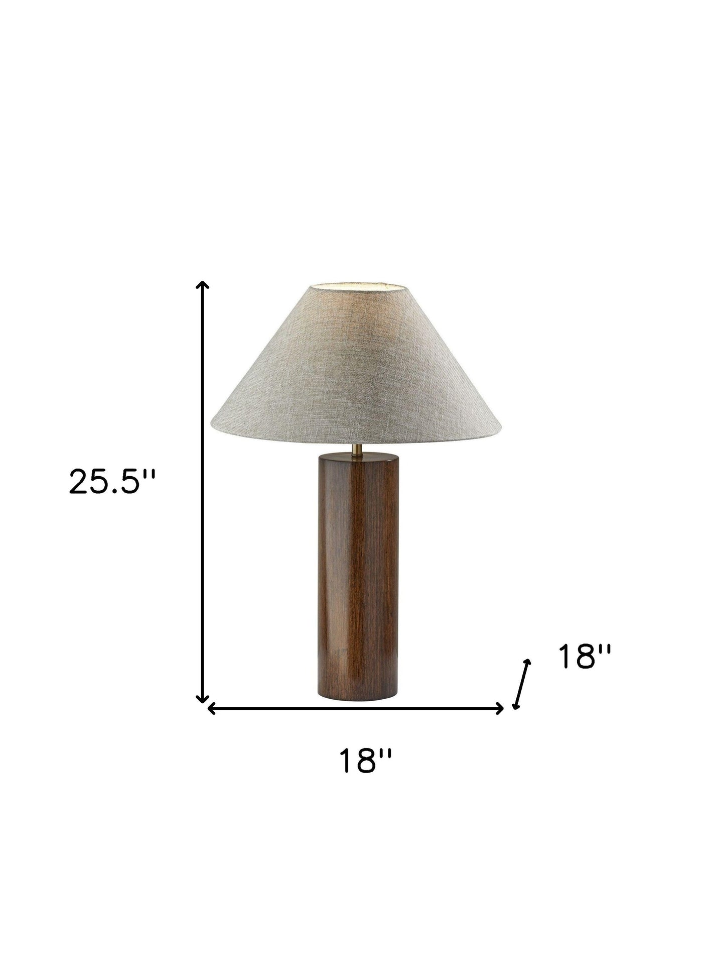 HavenCone 26" Natural Solid Wood Table Lamp