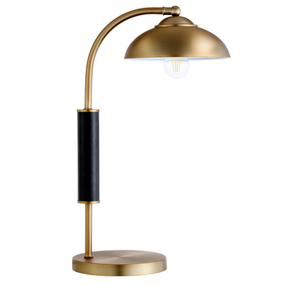 AuroraDesk 24" Gold & Black Dome Desk Lamp
