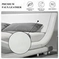 Modern White Faux Leather Platform Bed Frame (Queen)