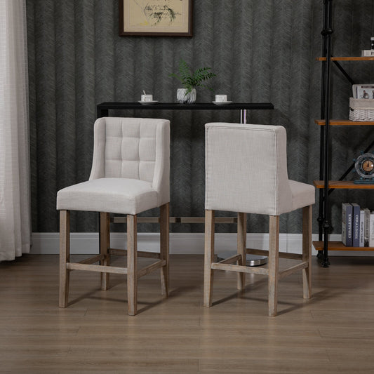 ModTuff 37" Tufted Upholstered Counter Stools – Set of 2