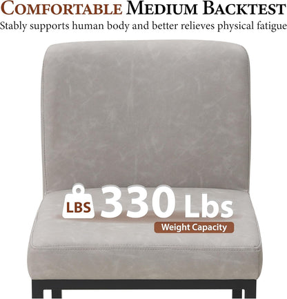 VertaSet 37" Modern Faux Leather Counter Height Bar Stools – Set of 4