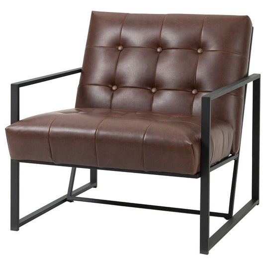 ModIron Retro Tufted Faux Leather Accent Chair – 30.75"