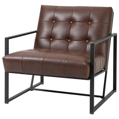 ModIron Retro Tufted Faux Leather Accent Chair – 30.75"