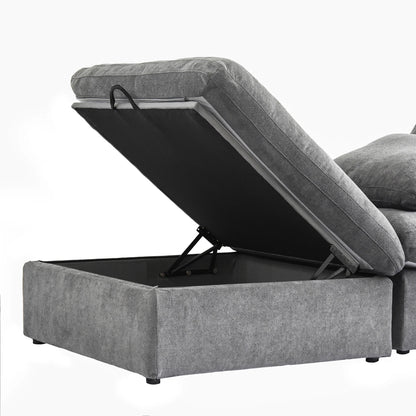 Sdorens Oversized Down-Filled Modular Sectional Sofa – 5-Seater L-Shaped Couch with Storage Ottoman and Reversible Chaise
