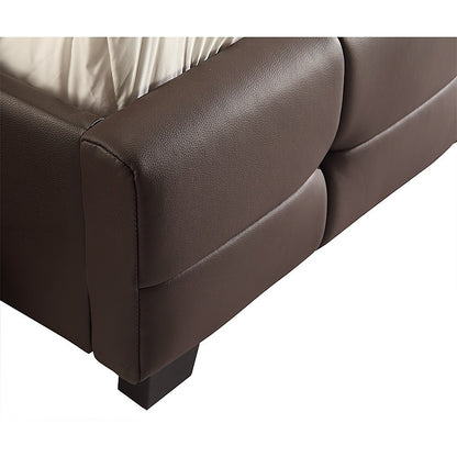 Double Deluxe Brown PU Leather Bed Frame (Double)
