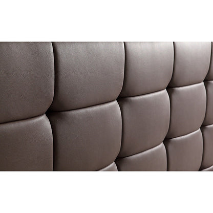 Double Deluxe Brown PU Leather Bed Frame (Double)