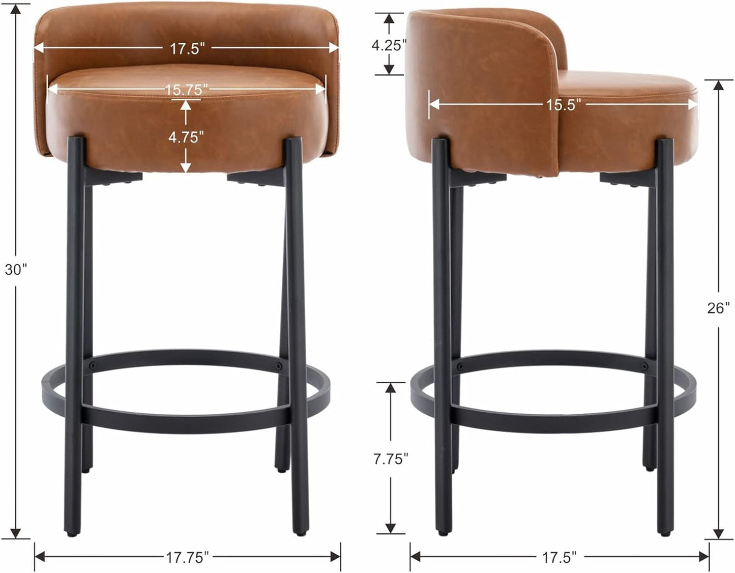 OrbitSeat 26" Round Counter Stools – Set of 2