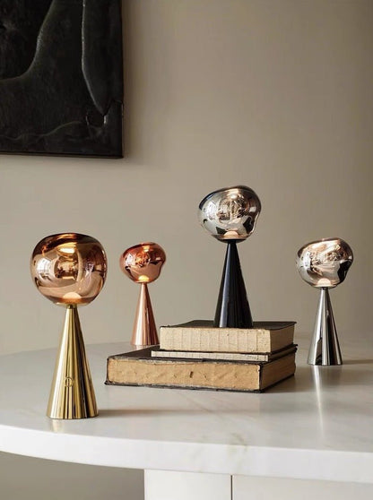 LumoDrop Dimmable Portable Modern Table Lamp – Sculptural Glow, Rechargeable Convenience