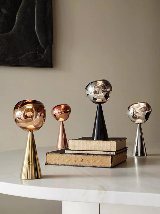LumoDrop Dimmable Portable Modern Table Lamp – Sculptural Glow, Rechargeable Convenience
