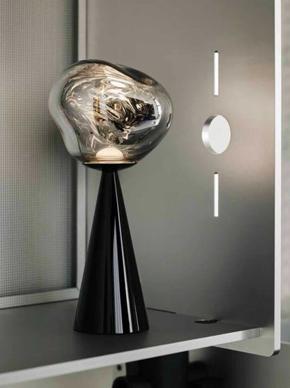 LumoDrop Dimmable Portable Modern Table Lamp – Sculptural Glow, Rechargeable Convenience