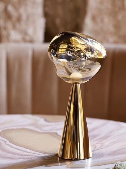 LumoDrop Dimmable Portable Modern Table Lamp – Sculptural Glow, Rechargeable Convenience