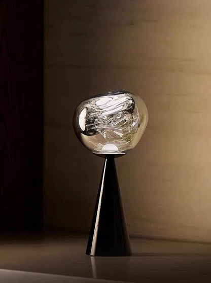 LumoDrop Dimmable Portable Modern Table Lamp – Sculptural Glow, Rechargeable Convenience
